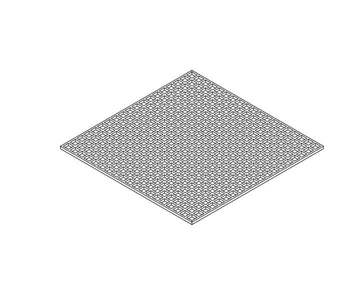 BLACK PLASTIC GRID
