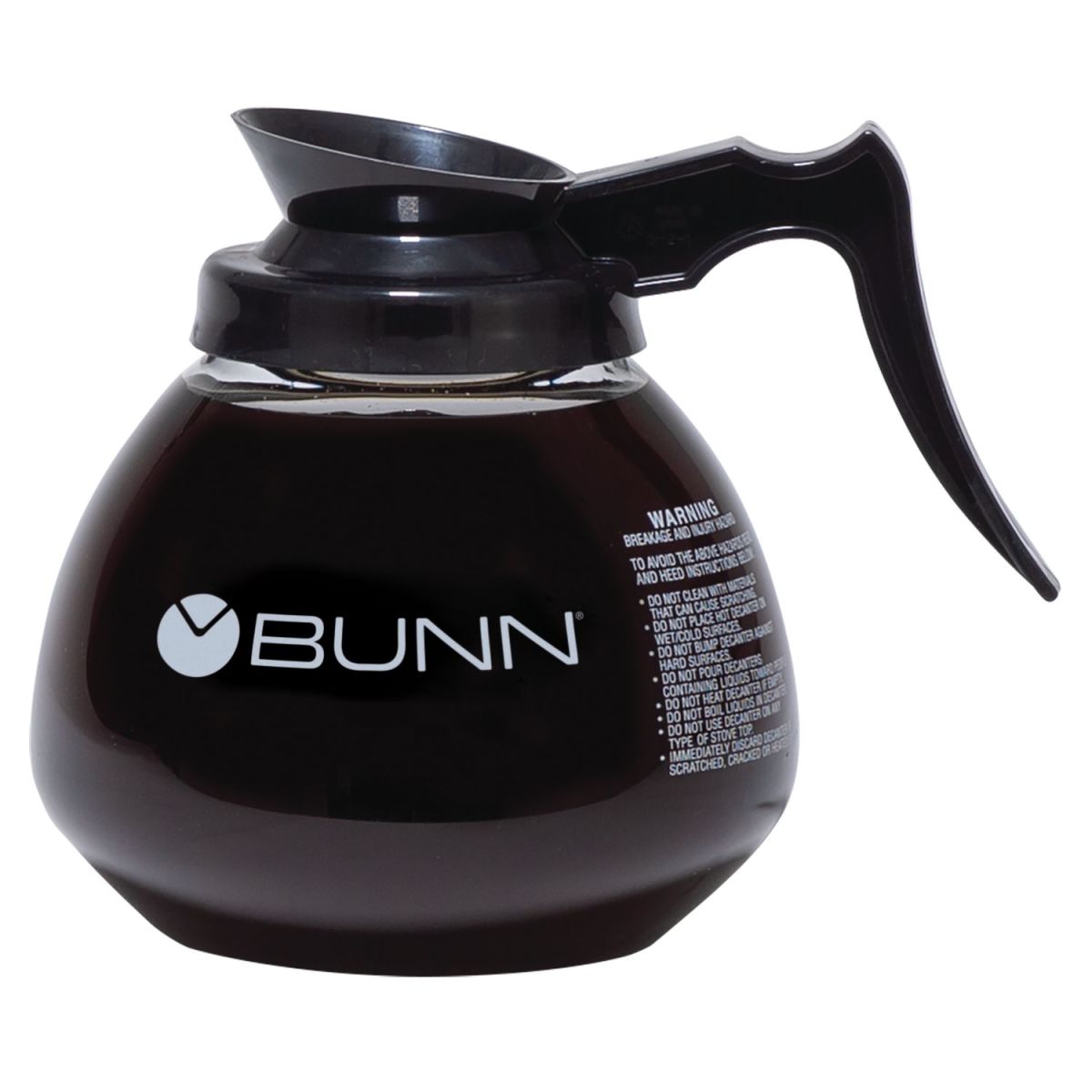 64oz Black Handle Glass Decanter