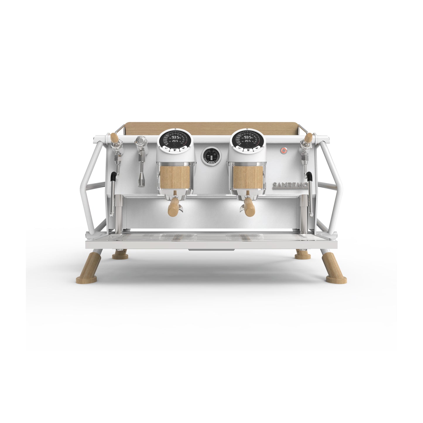 Sanremo Café Racer 2g White Wood Std. ماكينة القهوة والاسبرسو سانريمو كافي ريسر 2 جروب ابيض خشبي