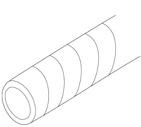 Spiral WOUND DRAIN PIPPE L.2 MT Transparent