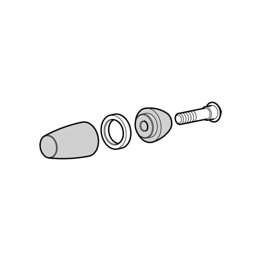 ASSEMBLY RUBBER STEAM KNOB W/INOX RING