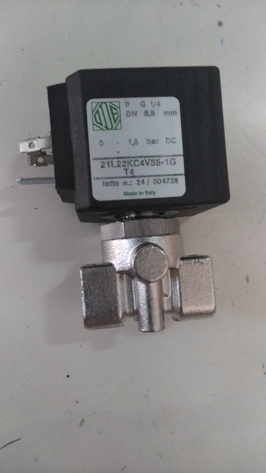 2-WAY SOLENOID VALVE ODE ø 1/4" 24VDC hot water