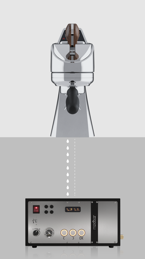 مودبار مكينة اسبريسو السفلية +مجموعة كروم
