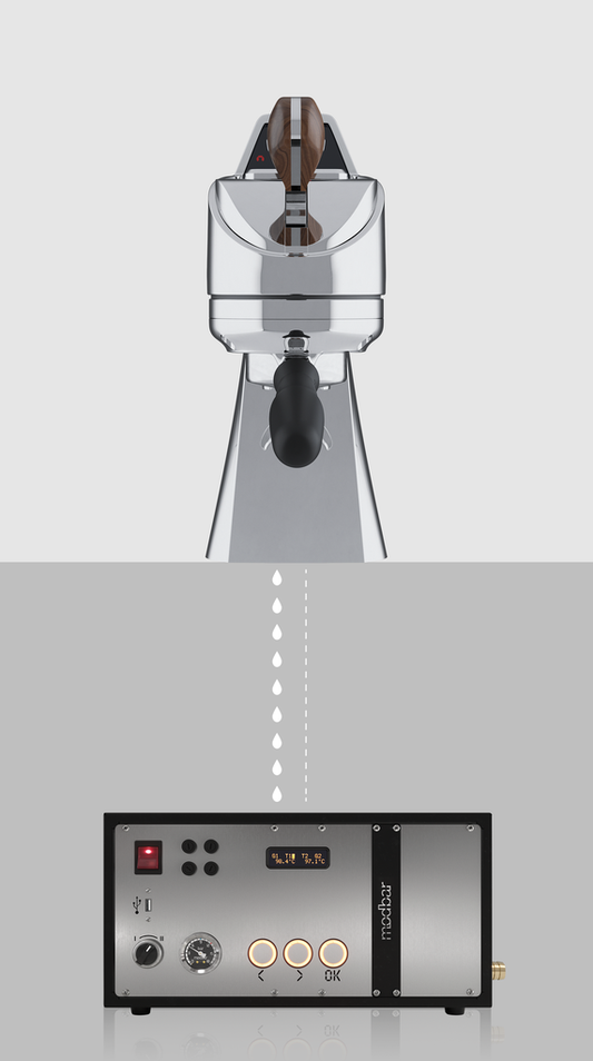 مودبار مكينة اسبريسو السفلية +مجموعة كروم